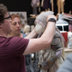 Fitting an outfit and wig for a Gelfling.